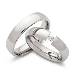 Trauringe Edelstahl Eheringe 5mm Gravur R9099s