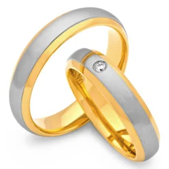 Trauringe Edelstahl Eheringe 5mm Gravur R9083s