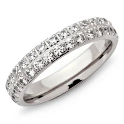 Trauringe Edelstahl Eheringe Zirkonia Gravur R9086s