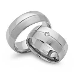 Trauringe Edelstahl Eheringe 8mm Gravur R9103s
