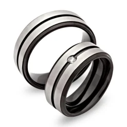 Trauringe Edelstahl Eheringe 8mm Gravur R9105s