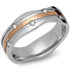 Trauringe Edelstahl Eheringe 7mm Gravur R9201s