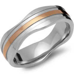 Trauringe Edelstahl Eheringe 7mm Gravur R9201s
