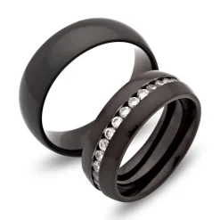 Trauringe Edelstahl Eheringe 7mm Gravur R9107s