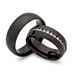 Trauringe Edelstahl Eheringe 7mm Gravur R9107s