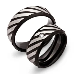 Trauringe Edelstahl Eheringe 8mm Gravur R9090s