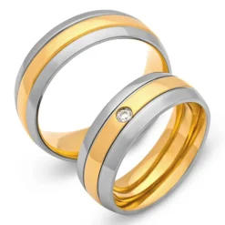 Trauringe Edelstahl Eheringe 7mm Gravur R9081s