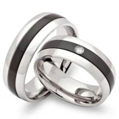 Trauringe Edelstahl Hochzeitsringe 7mm Gravur R9108s