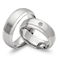 Trauringe Edelstahl Partnerringe Gravur R9151s