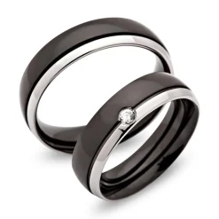 Trauringe Edelstahl Partnerringe 6mm Gravur R9112s