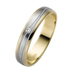 Trauringe Gelb- und Weißgold 4mm 50843