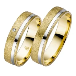 Trauringe Gelb- und Weißgold 5mm 03680-050