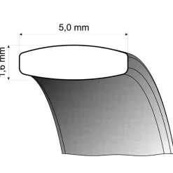 Trauringe Weiß- und Gelbgold 5mm 50602