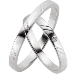 Trauringe Weißgold 2,5mm 03451