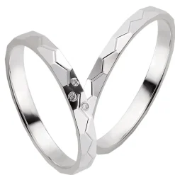 Trauringe Weißgold 2,5mm 03455