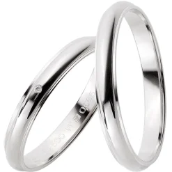 Trauringe Weißgold 3mm 03447