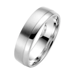 Trauringe Weißgold 6mm 06301