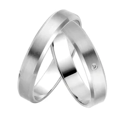 Trauringe Weißgold 4mm 03684-040