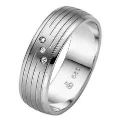 Trauringe Weißgold 6mm 06296