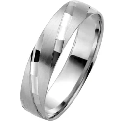 Trauringe Weißgold 5mm 03687-W