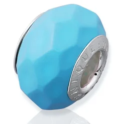 Türkiser Bead mit 925 Silber Fassung BH0032