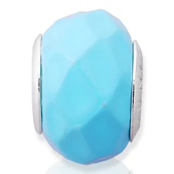 Türkiser Bead mit 925 Silber Fassung BH0032