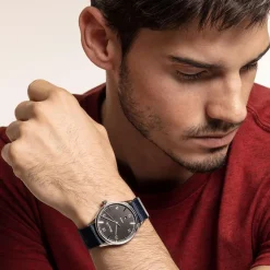 Uhr Code TS silber schwarz für Damen und Herren WA0339-201-203