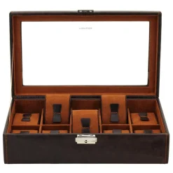 Uhrenbox braun cognac für 10 Uhren 20084-3