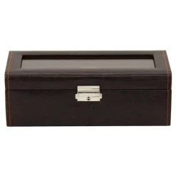 Uhrenbox für 4 Uhren braun cognac 20086-3