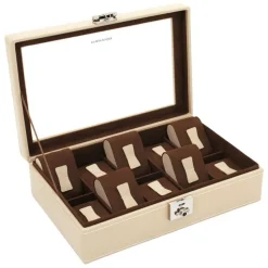 Uhrenkasten Cordoba beige Leder für 10 Uhren 26215-8