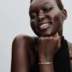 Verdrehter Damen Armreif, vergoldet, Essence 563869C00