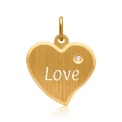 Vergoldete 925 Silberkette Herz Zirkonia SP0582SLK