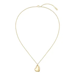 Vergoldete Edelstahlkette Honey mit Herz, gravierbar 1580574