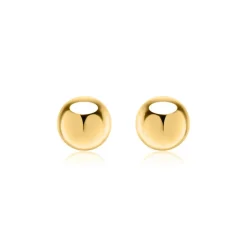 Vergoldete 925er Silber Kugel Ohrstecker LSE0017