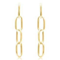 Vergoldete 925er Silber Ohrstecker für Damen LSE0037-G