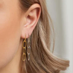 Vergoldete 925er Silber Ohrstecker für Damen LSE0037-G