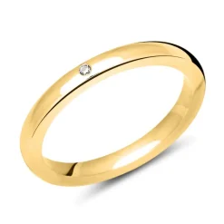 Vergoldeter 925 Silber Damen Ring 2,7mm breit R8561czSL