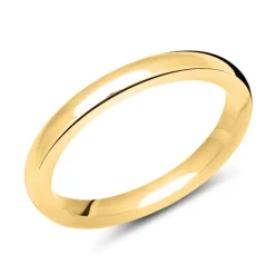 Vergoldeter 925er Silber Herrenring 2,5mm breit R8561SL