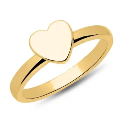 Vergoldeter 925er Silberring Herz Gravuroption SR0424SL