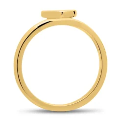 Vergoldeter 925er Silberring Herz Gravuroption SR0424SL