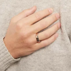 Vergoldeter Ring Edelstahl 6mm breit R9200SL