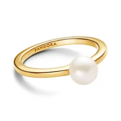 Vergoldeter Timeless Ring für Damen mit Perle 163157C01