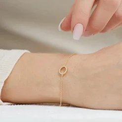 Vergoldetes Damenarmband 925er Silber SB0232