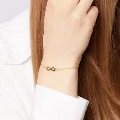 Vergoldetes 925er Silberarmband Infinity SB0424