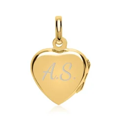 Vergoldetes Herz Medaillon mit Verzierungen SP0767SL