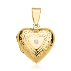 Vergoldetes Herzmedaillon verziert SP0787SL