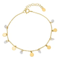 Vergoldetes Sterlingsilber Armband mit Zirkonia SB0376