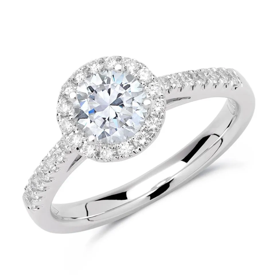 Verlobungsring 950er Platin mit Diamanten DR0298SL-PT