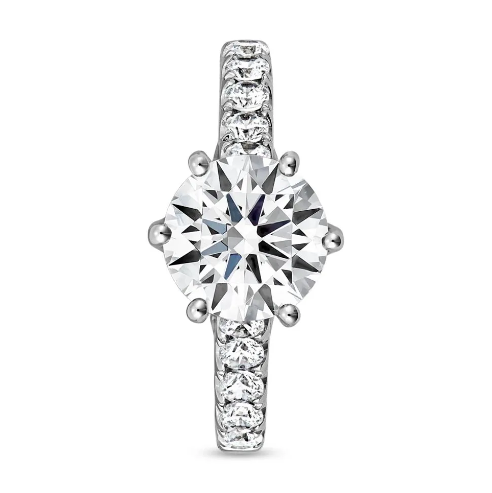 Verlobungsring mit Diamanten aus Weißgold oder Platin BDR0018-WSL