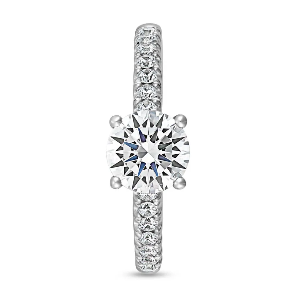 Verlobungsring mit Diamanten aus Weißgold oder Platin BDR0029-WSL